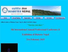 Tablet Screenshot of diabetes-nepal.org